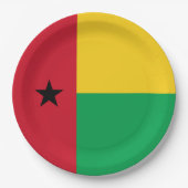 Guinea-Bissau-Flagge Pappteller (Vorderseite)