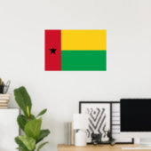 Guinea-Bissau-Flagge Poster (Heimbüro)