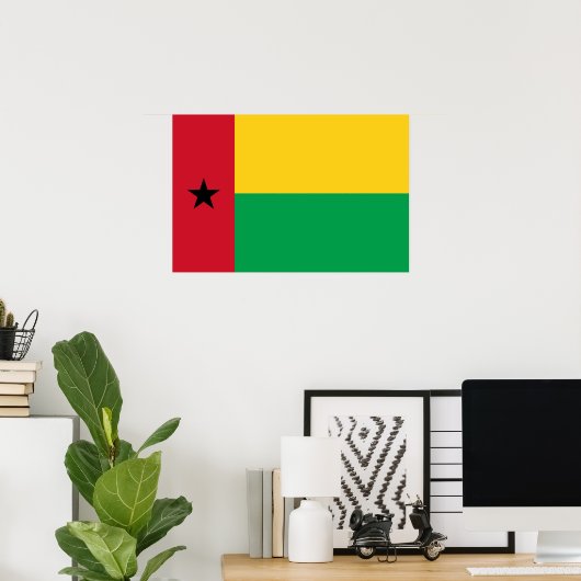 Guinea-Bissau-Flagge Poster (Heimbüro)