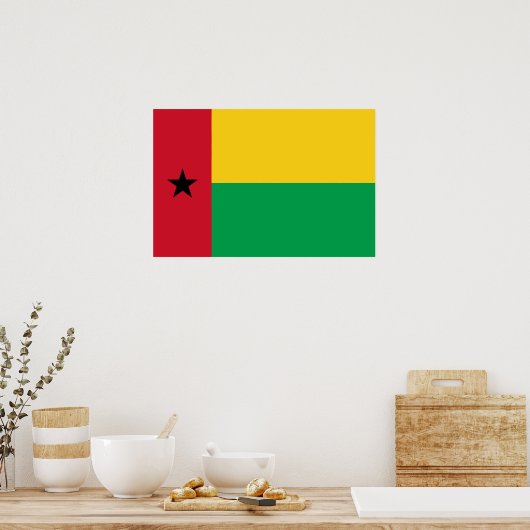 Guinea-Bissau-Flagge Poster (Küche)