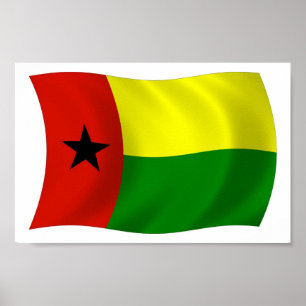 Guinea-Bissau-Flagge Poster Druck