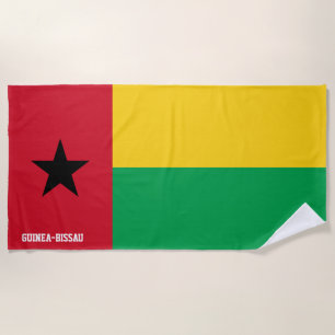 Guinea-Bissau-Flagge Prächtig Strandtuch