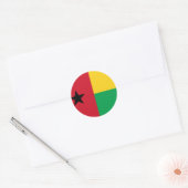 Guinea-Bissau-Flagge Runder Aufkleber (Umschlag)