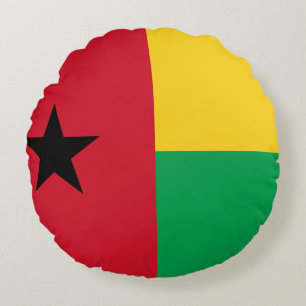 Guinea-Bissau-Flagge Rundes Kissen