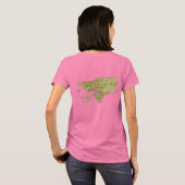 Guinea-Bissau-Flagge und T - Shirt Karte (Schwarz voll)
