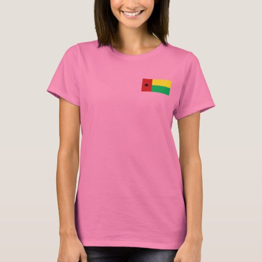 Guinea-Bissau-Flagge und T - Shirt Karte (Vorderseite)