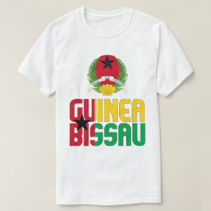 Guinea-Bissau-Flagge und Wappen-Patriotik T-Shirt