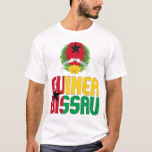 Guinea-Bissau-Flagge und Wappen-Patriotik T-Shirt (Vorderseite)