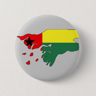 Guinea-Bissau Flaggenkarte Button