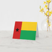 Guinea-Bissau-Flaggennotecard Karte (Gelbe Blume)
