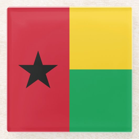 Guinea Bissau Glasuntersetzer (Vorderseite)