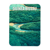 Guinea Bissau Illustration Reisen Vintag Magnet (Vertikal)