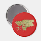 Guinea-Bissau Karte Magnet (Vorderseite/Rückseite)
