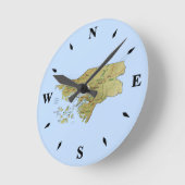 Guinea-Bissau-Kartenschalter Runde Wanduhr (Winkel)