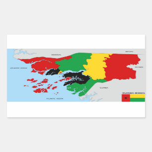 Guinea bissau Länderflagge Rechteckiger Aufkleber