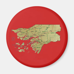 Guinea-Bissau Map Magnet