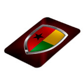 Guinea-Bissau-Mettalic-Emblem Magnet (Linke Seite)