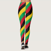 Guinea-Bissau-Nationalfarben der Flaggen gestreift Leggings (Rückseite)