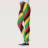 Guinea-Bissau-Nationalfarben der Flaggen gestreift Leggings (Links)