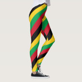 Guinea-Bissau-Nationalfarben der Flaggen gestreift Leggings (Rechts)