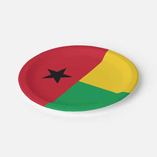 Guinea Bissau Pappteller (Schrägansicht)