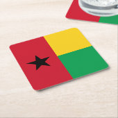 Guinea Bissau Rechteckiger Pappuntersetzer (angewinkelt)