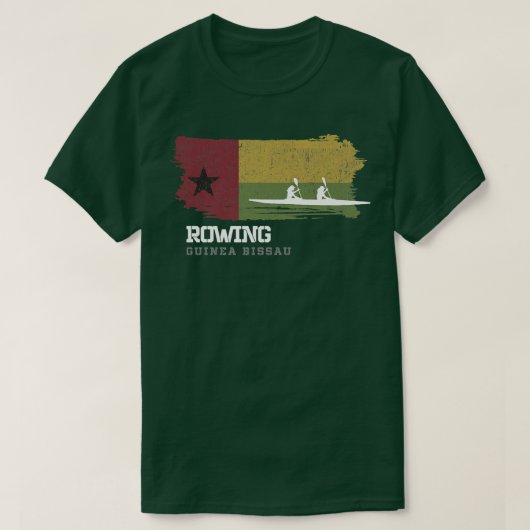 Guinea Bissau Rowing Team Oarswoman Rower Girl Row T-Shirt (Design vorne)