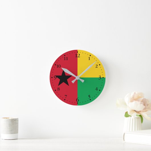 Guinea Bissau Runde Wanduhr (Zuhause)