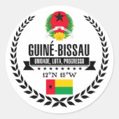 Guinea-Bissau Runder Aufkleber (Vorderseite)