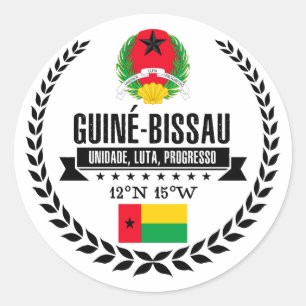Guinea-Bissau Runder Aufkleber