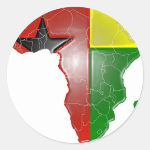 Guinea Bissau Runder Aufkleber