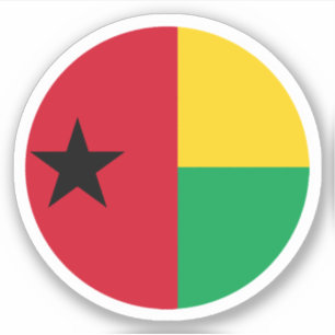 Guinea-Bissau-Rundkleber Aufkleber