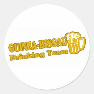 Guinea-Bissau-Trinkteam Runder Aufkleber