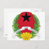 Guinea-Bissauer-Wappen Postkarte (Vorne/Hinten)
