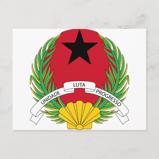 Guinea-Bissauer-Wappen Postkarte (Vorderseite)