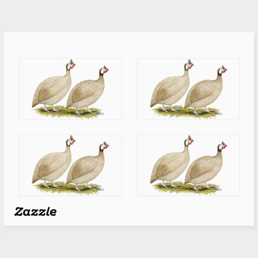 Guinea Buff Dundott Fowl Rechteckiger Aufkleber (Blatt)