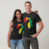 Guinea Conakry Flag Afrika Karte Rasta Farben erhö T-Shirt (Unisex)
