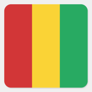 Guinea-Conakry-Flag-Aufkleber Quadratischer Aufkleber