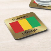 Guinea-Conakry-Flag+Text-Untersetzer Getränkeuntersetzer (Linke Seite)