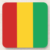 Guinea-Conakry-Flag-Untersetzer Getränkeuntersetzer (Vorderseite)