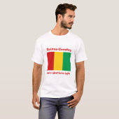 Guinea-Conakry Flagge + Karte + Text-T - Shirt (Vorne ganz)
