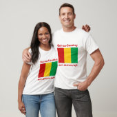 Guinea-Conakry Flagge + Karte + Text-T - Shirt (Unisex)