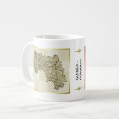 Guinea-Conakry Flagge + Karten-Tasse Kaffeetasse (Vorderseite Links)