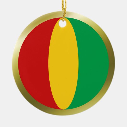 Guinea-Conakry Flaggen-Verzierung Keramik Ornament (Vorne)
