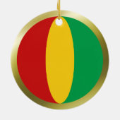 Guinea-Conakry Flaggen-Verzierung Keramik Ornament (Hinten)