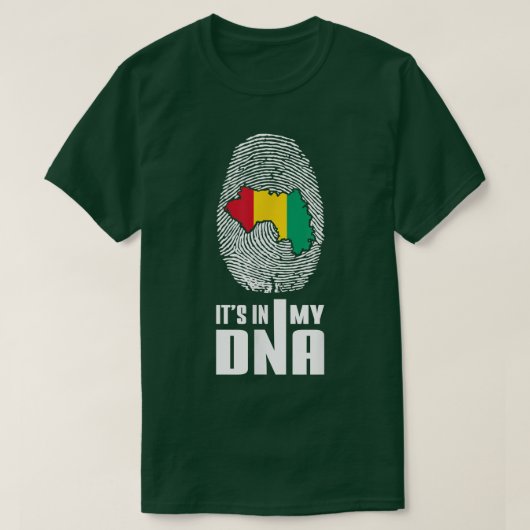 Guinea Conakry It's In My DNA Love Guinea Flag map T-Shirt (Design vorne)