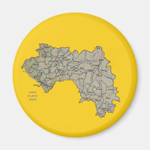 Guinea-Conakry-Karte Magnet