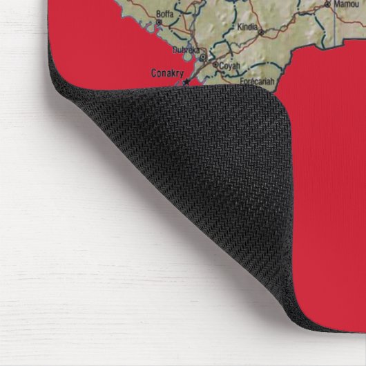 Guinea-Conakry Karte Mousepad (Ecke)