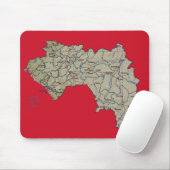 Guinea-Conakry Karte Mousepad (Mit Mouse)