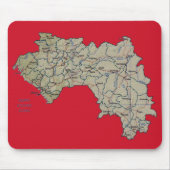 Guinea-Conakry Karte Mousepad (Vorne)